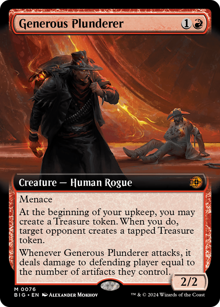 Image of Generous Plunderer (Extended Art) (BIG-076) - The Big Score: (Extended Art) Foil