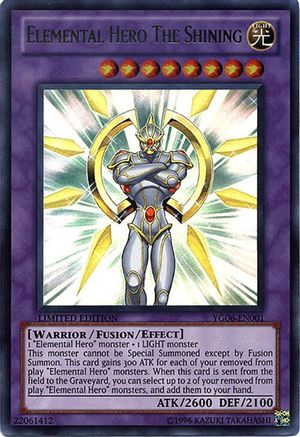 Image of Elemental Hero The Shining (YG06-EN001) - Yu-Gi-Oh! GX Manga Promotional Cards Limited