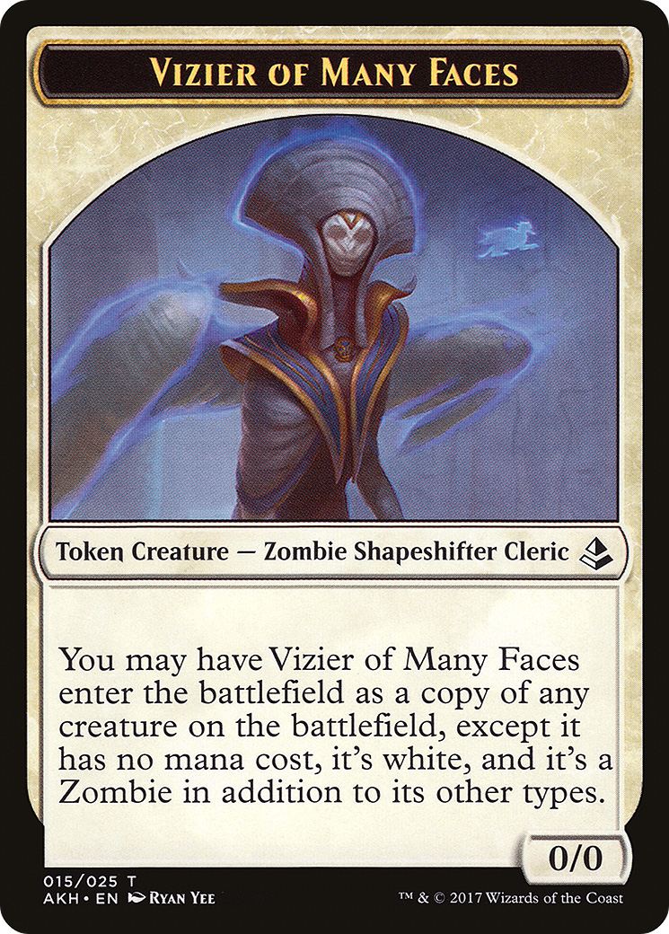 Image of Vizier of Many Faces Token (AKH-015) - Amonkhet Tokens Foil