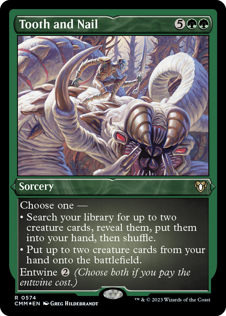 Image of Tooth and Nail (CMM-574) - Commander Masters Etched Foil