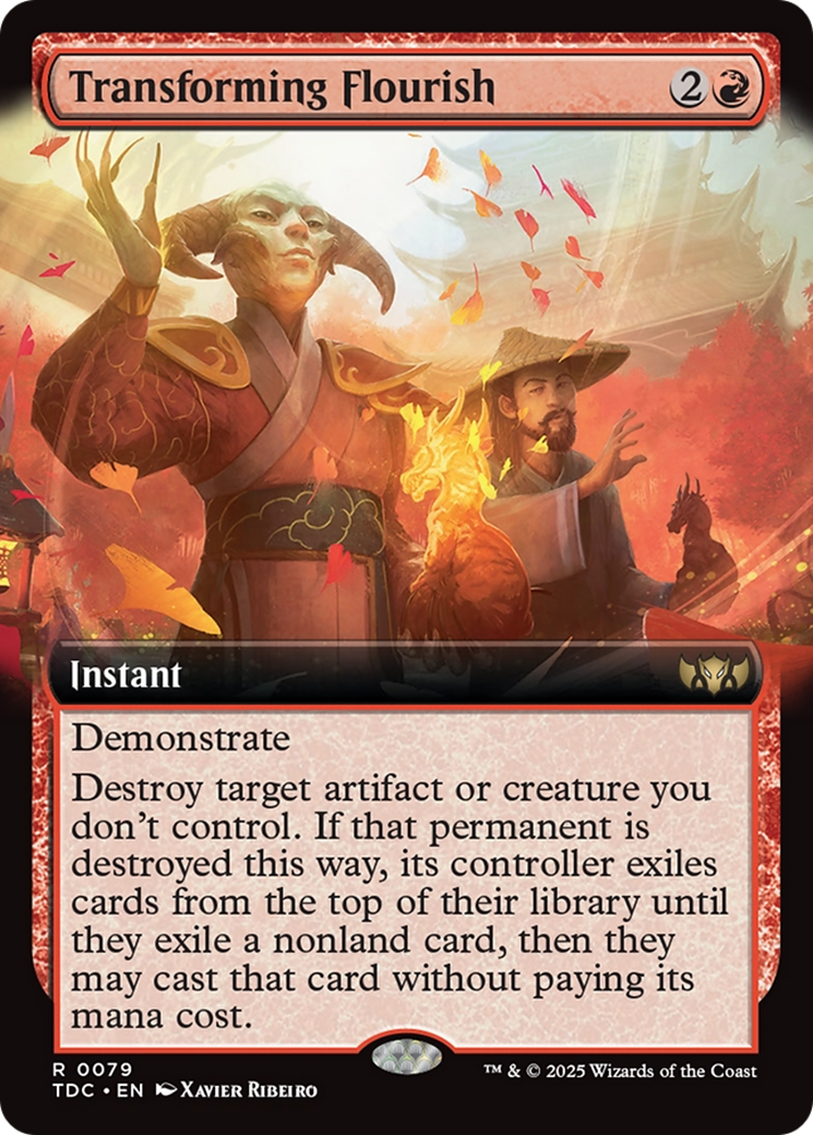 Image of Transforming Flourish (Extended Art) (TDC-079) - Commander: Tarkir: Dragonstorm: (Extended Art)