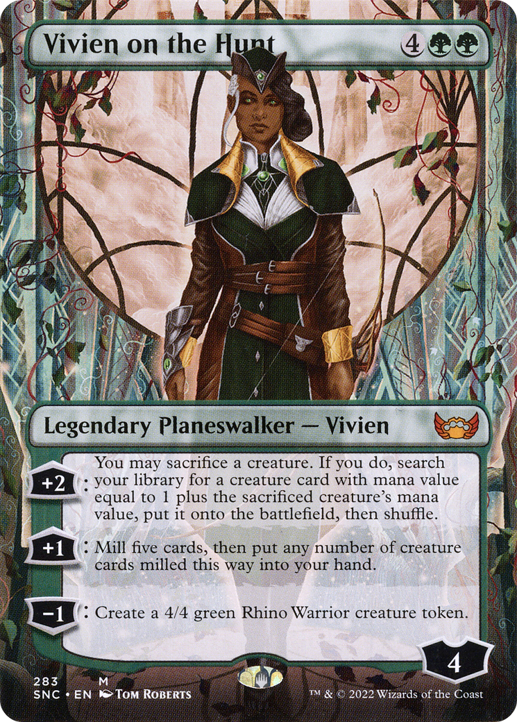 Image of Vivien on the Hunt (Borderless) (SNC-283) - Streets of New Capenna (Borderless) Foil