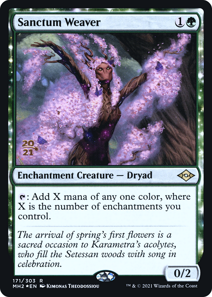 Image of Sanctum Weaver (PRE-171) - Modern Horizons 2 Promos: (enchantment) Foil