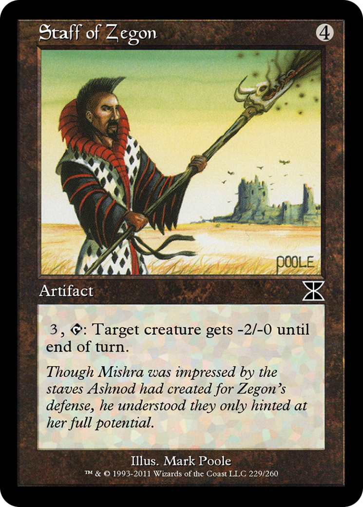 Image of Staff of Zegon (ME4-229) - Masters Edition IV Foil