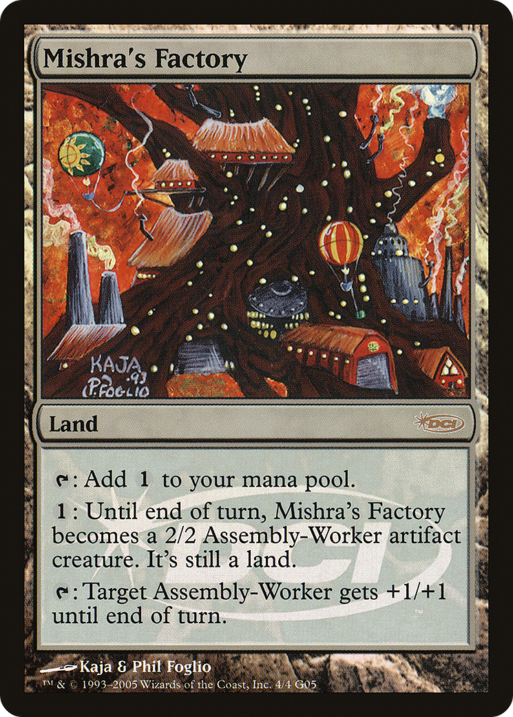 Image of Mishra's Factory (JDG-004) - Judge Gift Cards 2005 Foil