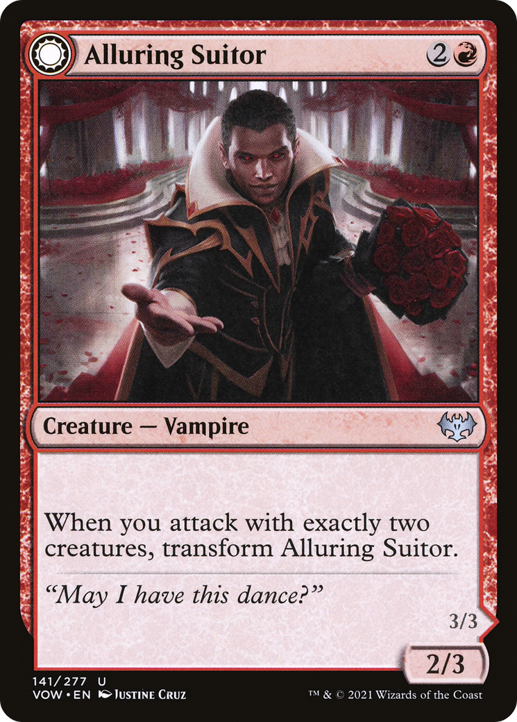 Image of Alluring Suitor (VOW-141) - Innistrad: Crimson Vow: (Double Faced Transform) Foil