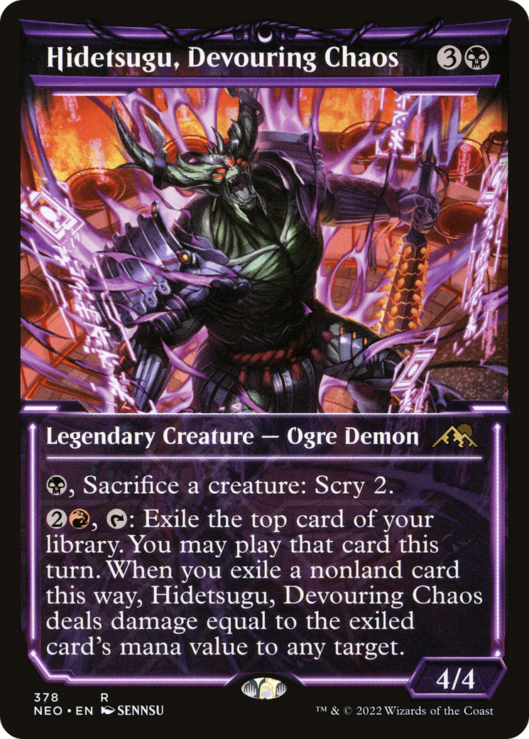 Image of Hidetsugu, Devouring Chaos (Showcase) (NEO-378) - Kamigawa: Neon Dynasty: (Showcase)