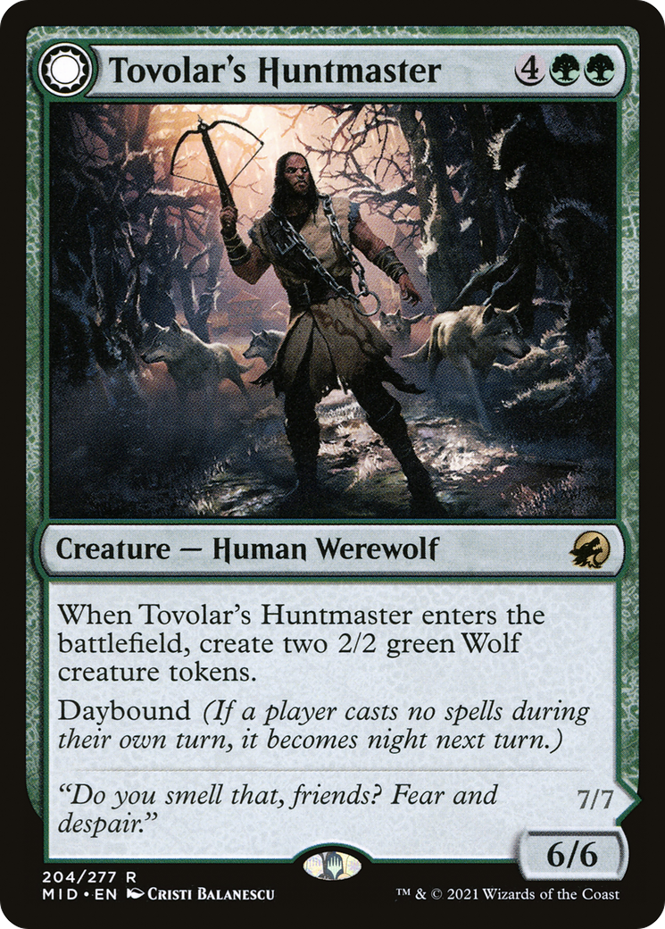 Image of Tovolar's Huntmaster (MID-204) - Innistrad: Midnight Hunt: (Double Faced Transform) Foil
