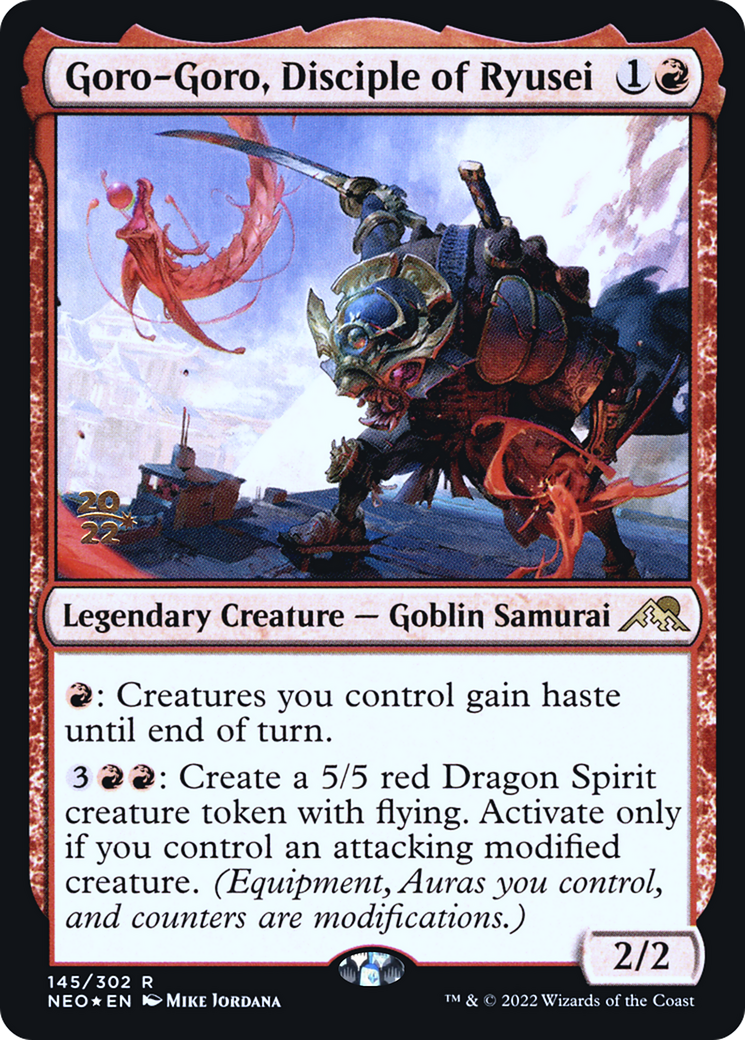Image of Goro-Goro, Disciple of Ryusei (PRE-145) - Kamigawa: Neon Dynasty Promos Foil