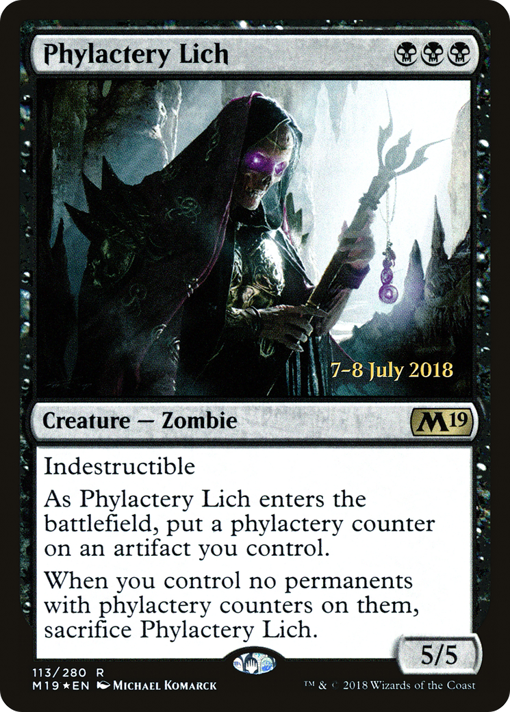 Image of Phylactery Lich (PRE-113) - Core Set 2019 Promos Foil