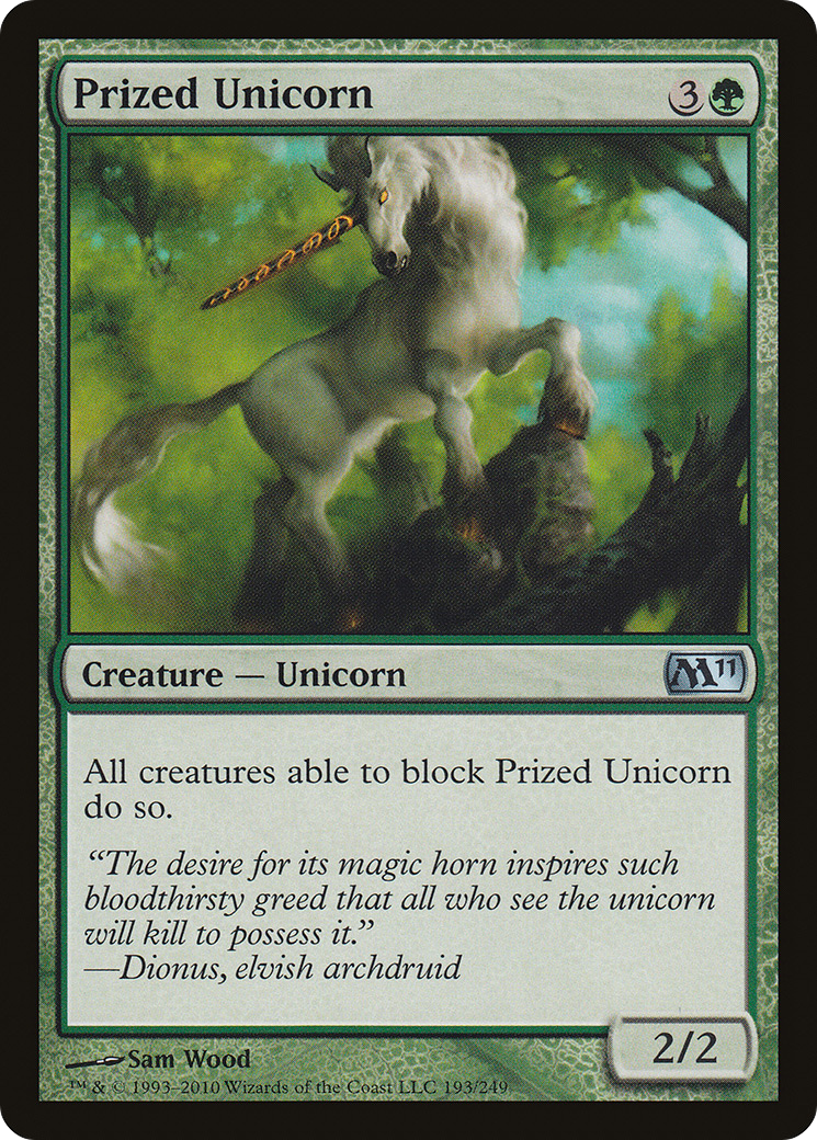 Image of Prized Unicorn (M11-193) - Magic 2011 Foil