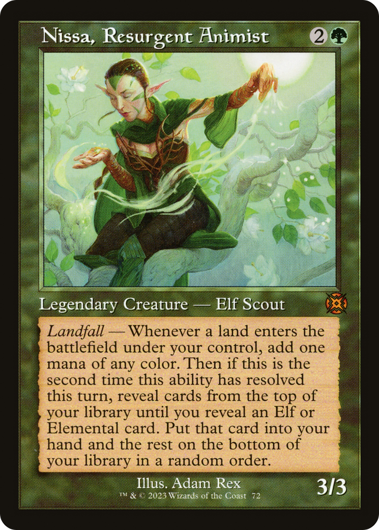 Image of Nissa, Resurgent Animist (Retro Frame) (MAT-072) - March of the Machine: The Aftermath: (Showcase) Foil