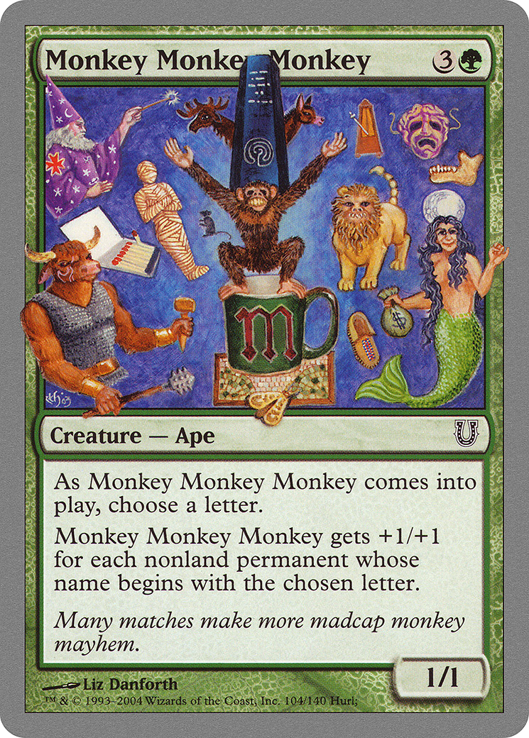 Image of Monkey Monkey Monkey (UNH-104) - Unhinged