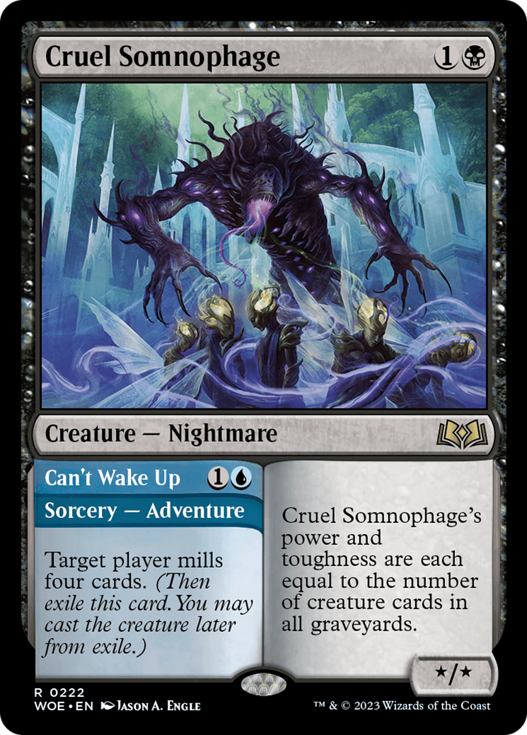 Image of Cruel Somnophage (WOE-222) - Wilds of Eldraine Foil