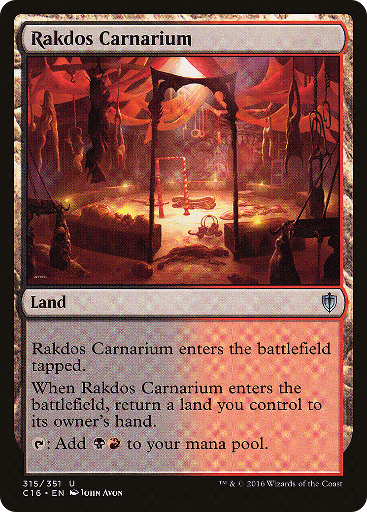 Image of Rakdos Carnarium (C16-315) - Commander 2016