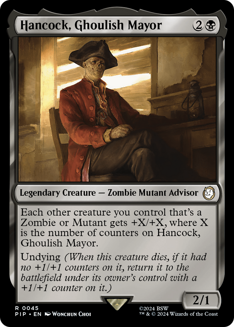 Image of Hancock, Ghoulish Mayor (PIP-045) - Fallout