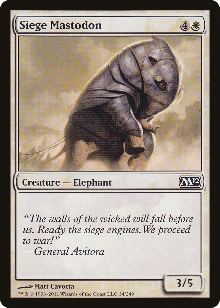 Image of Siege Mastodon (M12-034) - Magic 2012