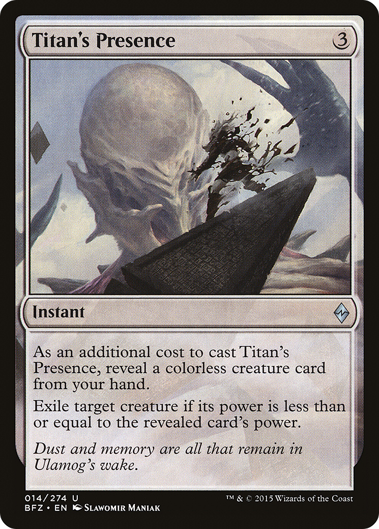 Image of Titan's Presence (BFZ-014) - Battle for Zendikar Foil