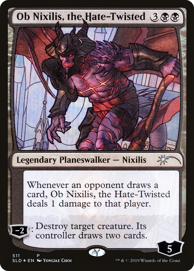 Image of Ob Nixilis, the Hate-Twisted (Stained Glass) (SLD-511) - Secret Lair Drop Foil
