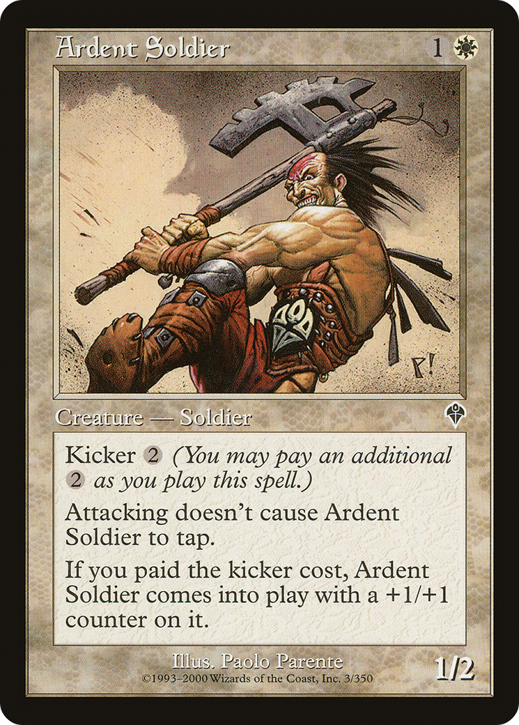 Image of Ardent Soldier (INV-003) - Invasion Foil