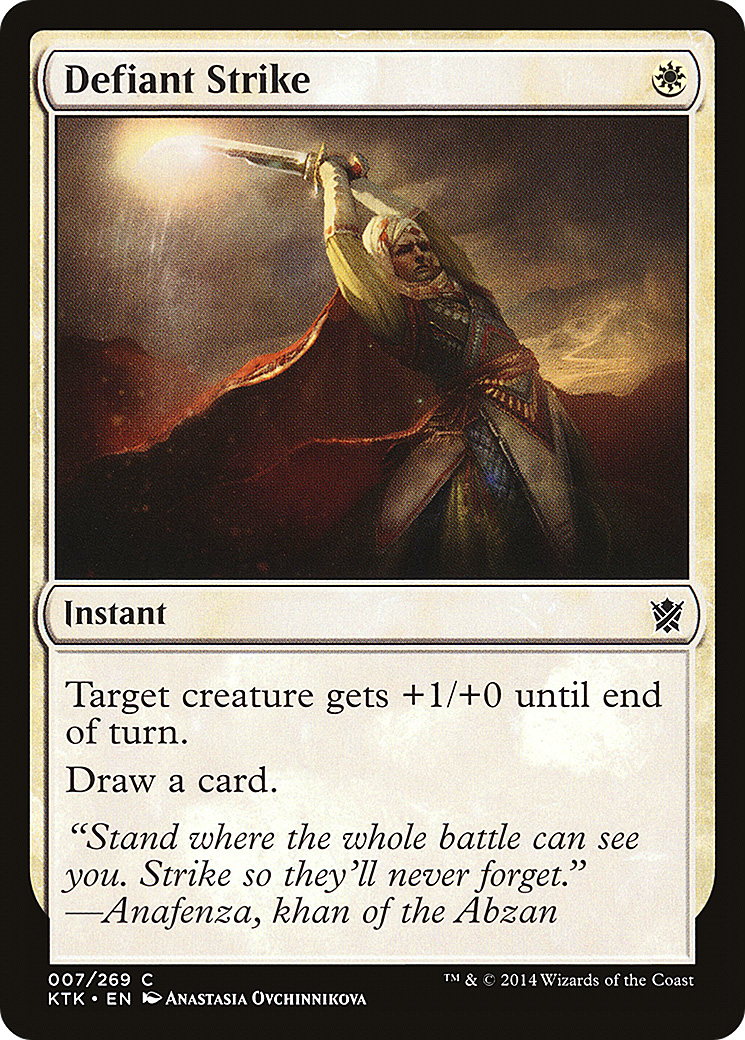 Image of Defiant Strike (KTK-007) - Khans of Tarkir