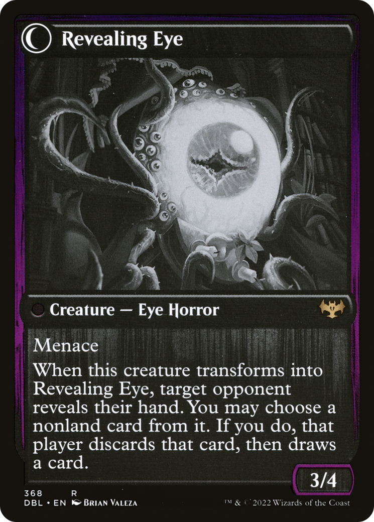 Image of Concealing Curtains (DBL-368) - Innistrad: Double Feature: (Double Faced Transform) Foil