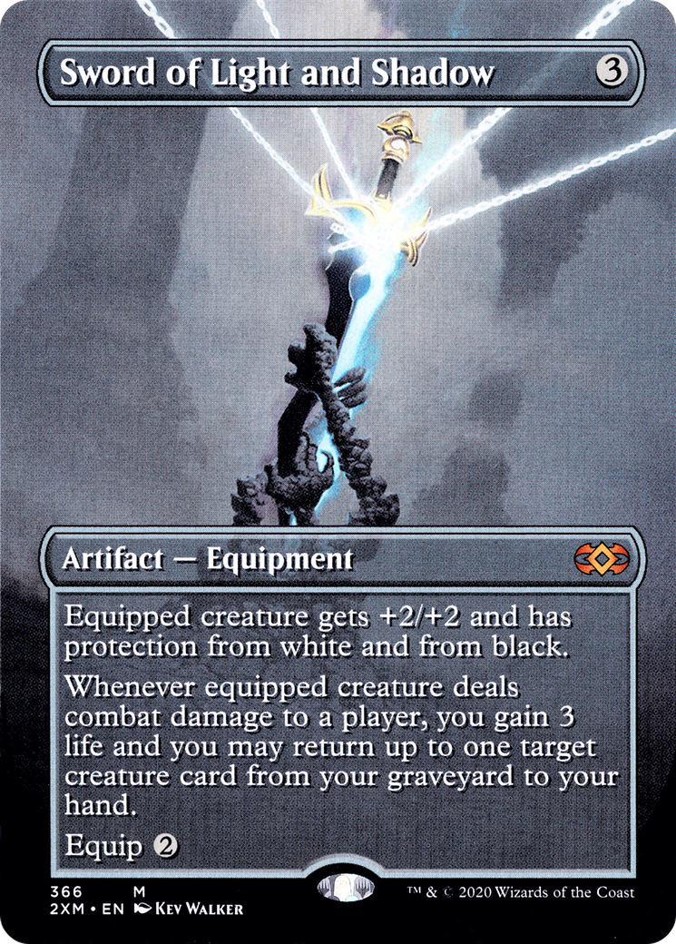 Image of Sword of Light and Shadow (Borderless) (2XM-366) - Double Masters (Borderless) Foil