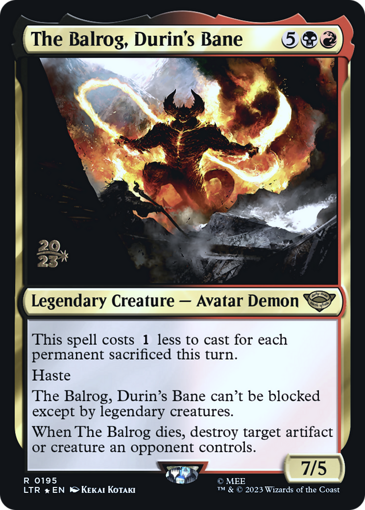 Image of The Balrog, Durin's Bane (PRE-195) - Tales of Middle-earth Promos Foil