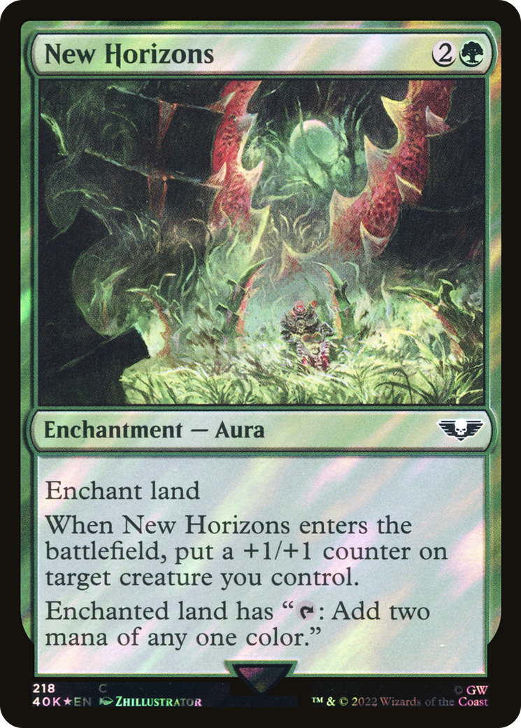 Image of New Horizons (Surge Foil) (40K-218) - Warhammer 40,000 Commander Foil