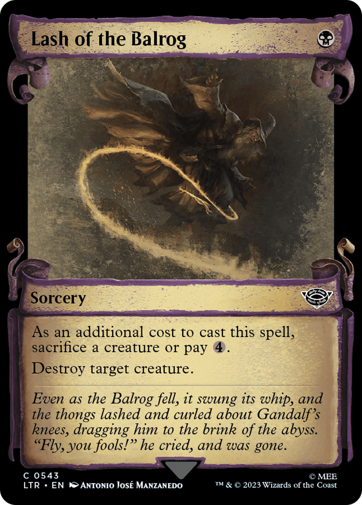 Image of Lash of the Balrog (Showcase Scrolls) (LTR-543) - The Lord of the Rings: Tales of Middle-earth: (Showcase)