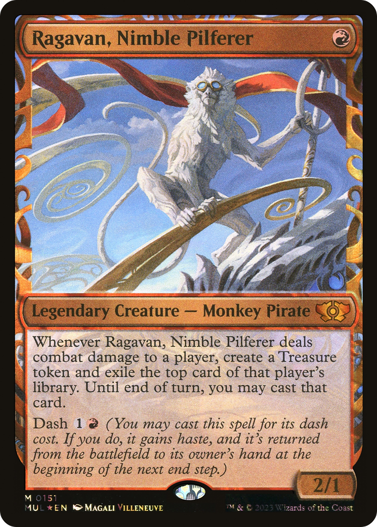 Image of Ragavan, Nimble Pilferer (Halo Foil) (MUL-151) - Multiverse Legends: (Showcase) Foil