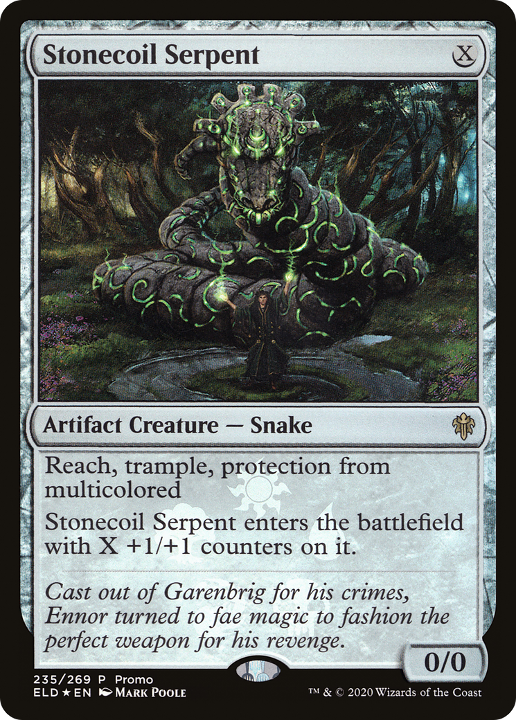 Image of Stonecoil Serpent (MEDIA-235) - Throne of Eldraine Promos Foil