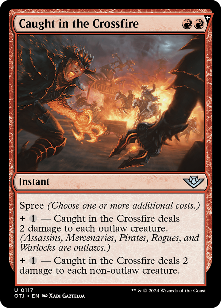 Image of Caught in the Crossfire (OTJ-117) - Outlaws of Thunder Junction: (spree) Foil