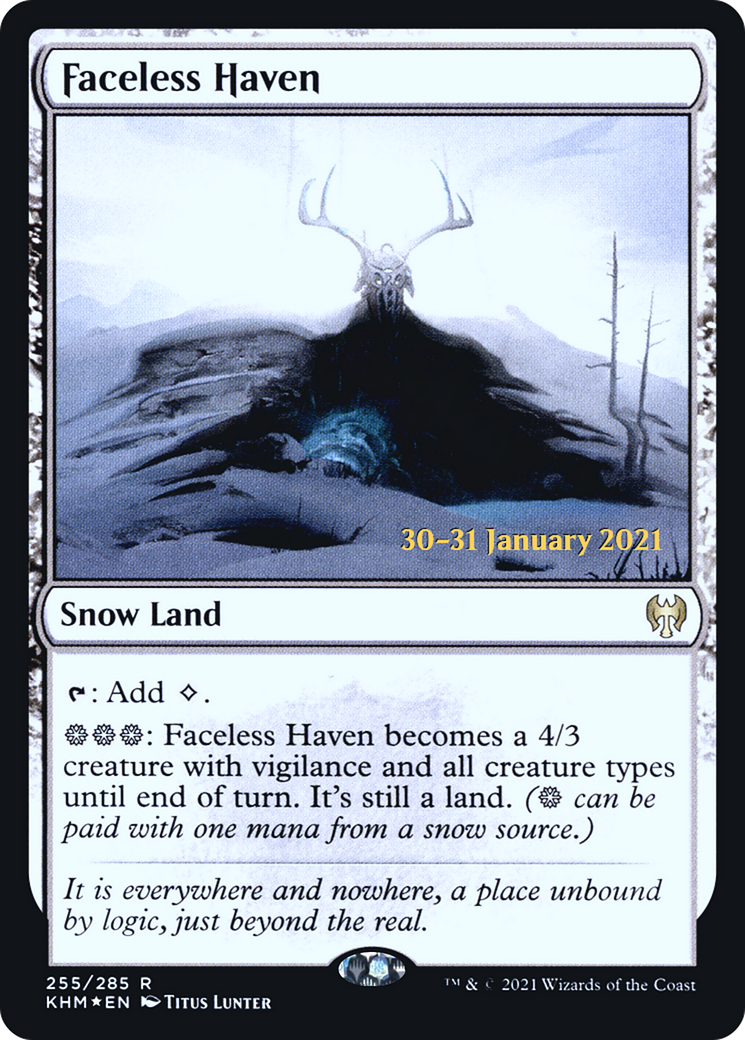 Image of Faceless Haven (PRE-255) - Kaldheim Promos: (snow) Foil