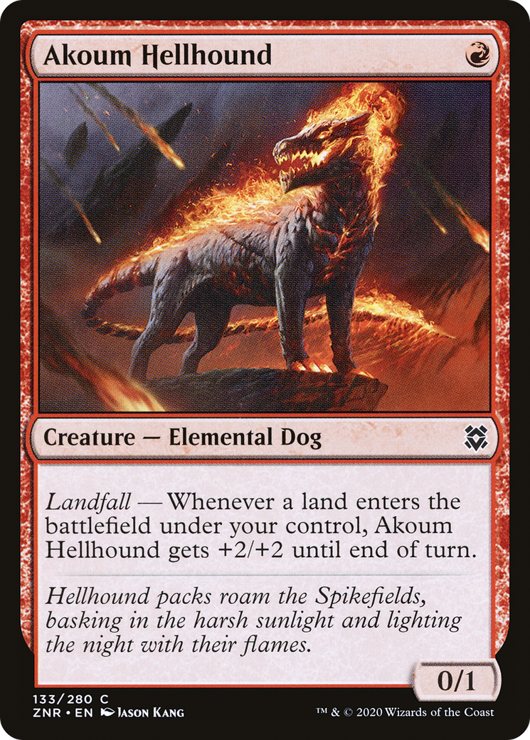Image of Akoum Hellhound (ZNR-133) - Zendikar Rising