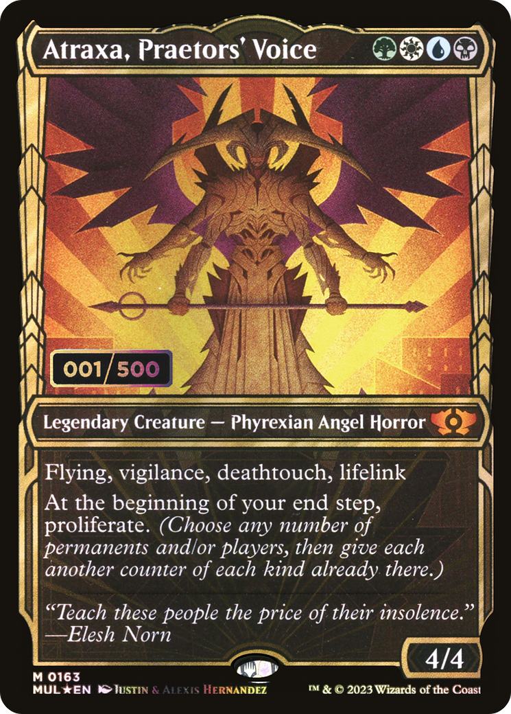 Image of Atraxa, Praetors' Voice (Serial Numbered) (MUL-163) - Multiverse Legends: (Showcase) Foil