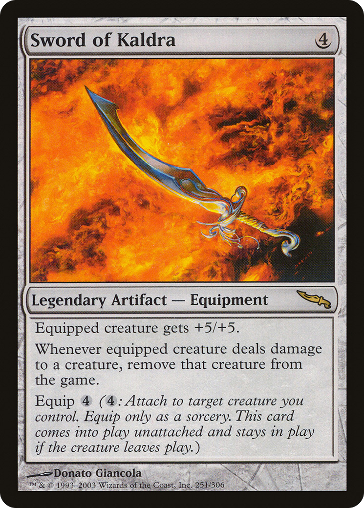 Image of Sword of Kaldra (MRD-251) - Mirrodin Foil