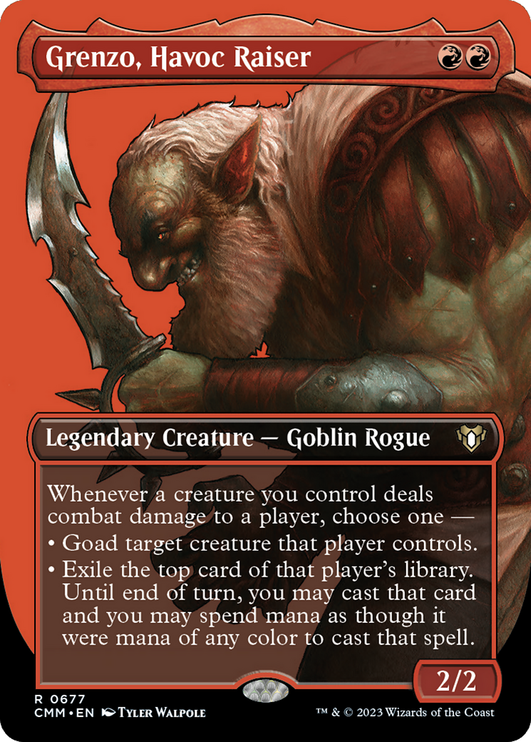 Image of Grenzo, Havoc Raiser (Borderless) (CMM-677) - Commander Masters (Borderless) Foil
