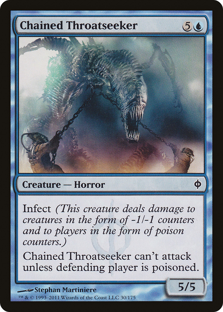 Image of Chained Throatseeker (NPH-030) - New Phyrexia Foil