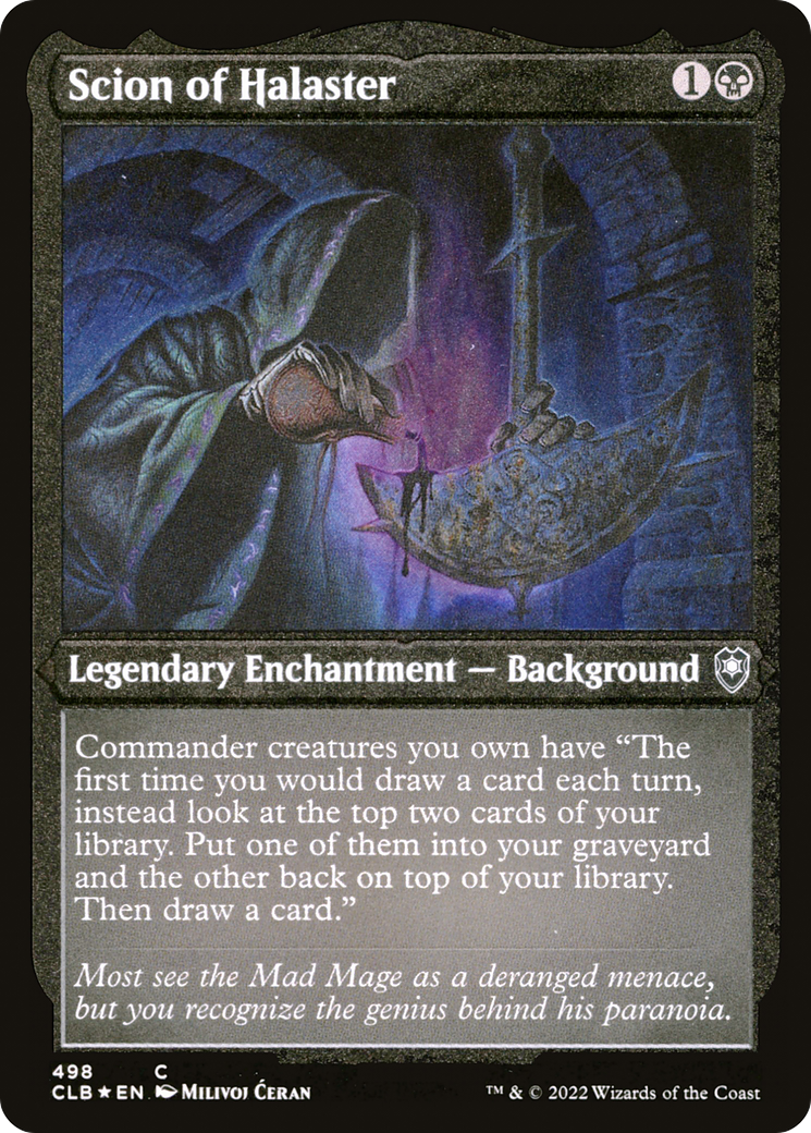 Image of Scion of Halaster (CLB-498) - Commander Legends: Battle for Baldur's Gate Etched Foil