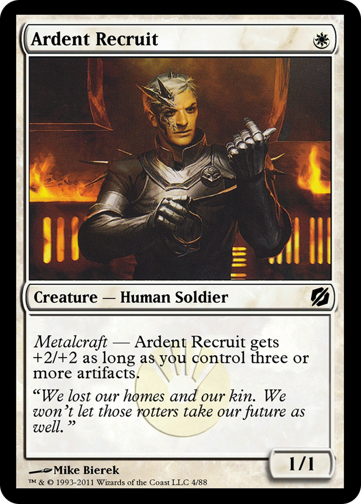 Image of Ardent Recruit (TD2-004) - Duel Decks: Mirrodin Pure vs. New Phyrexia