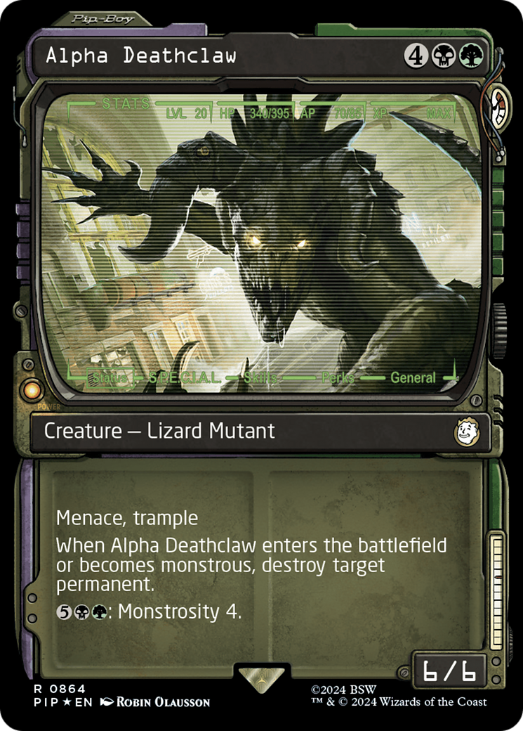 Image of Alpha Deathclaw (Showcase) (Surge Foil) (PIP-864) - Fallout: (Showcase) Foil