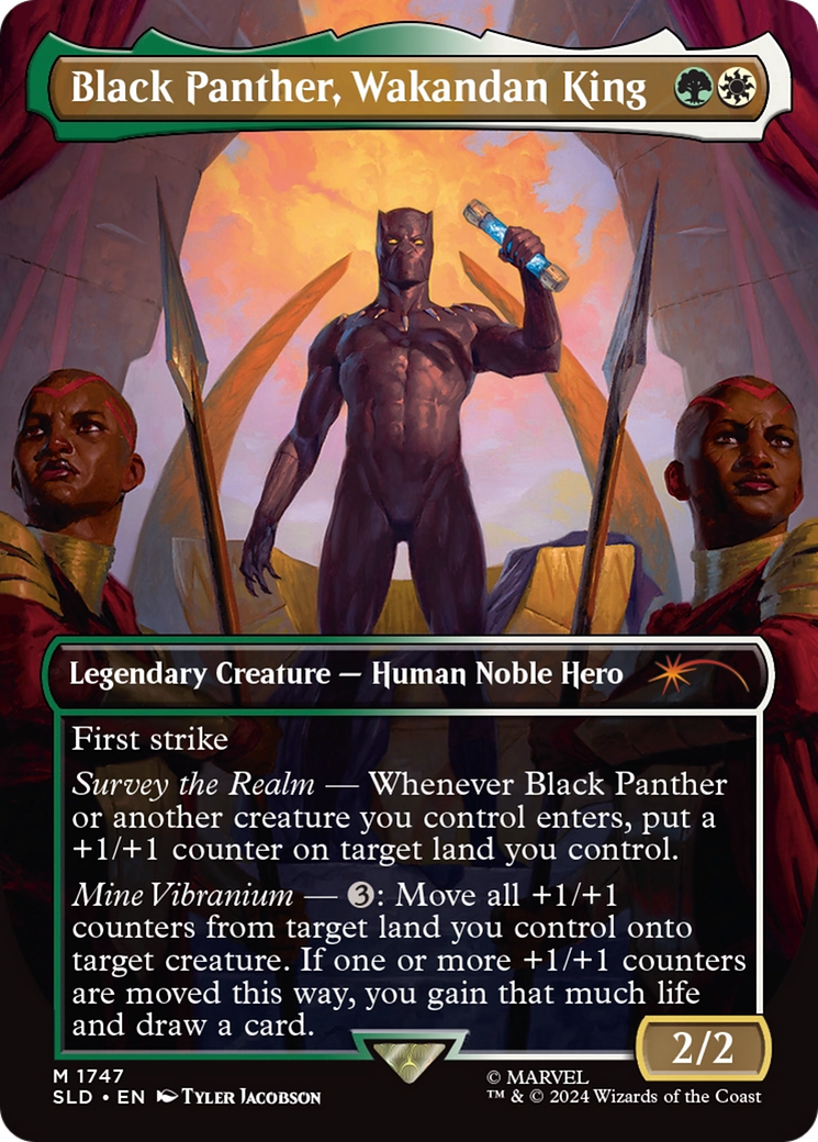 Image of Black Panther, Wakandan King (SLD-1747) - Secret Lair Drop (Borderless)