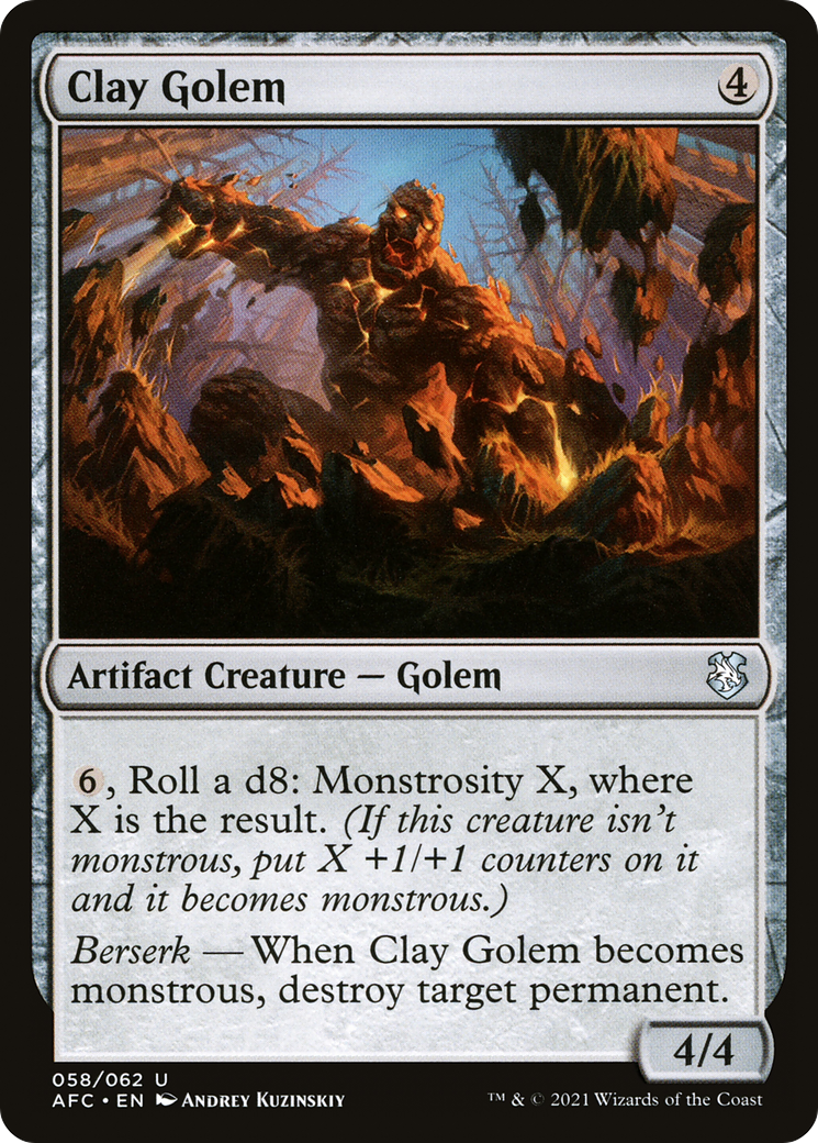 Image of Clay Golem (AFC-058) - Forgotten Realms Commander