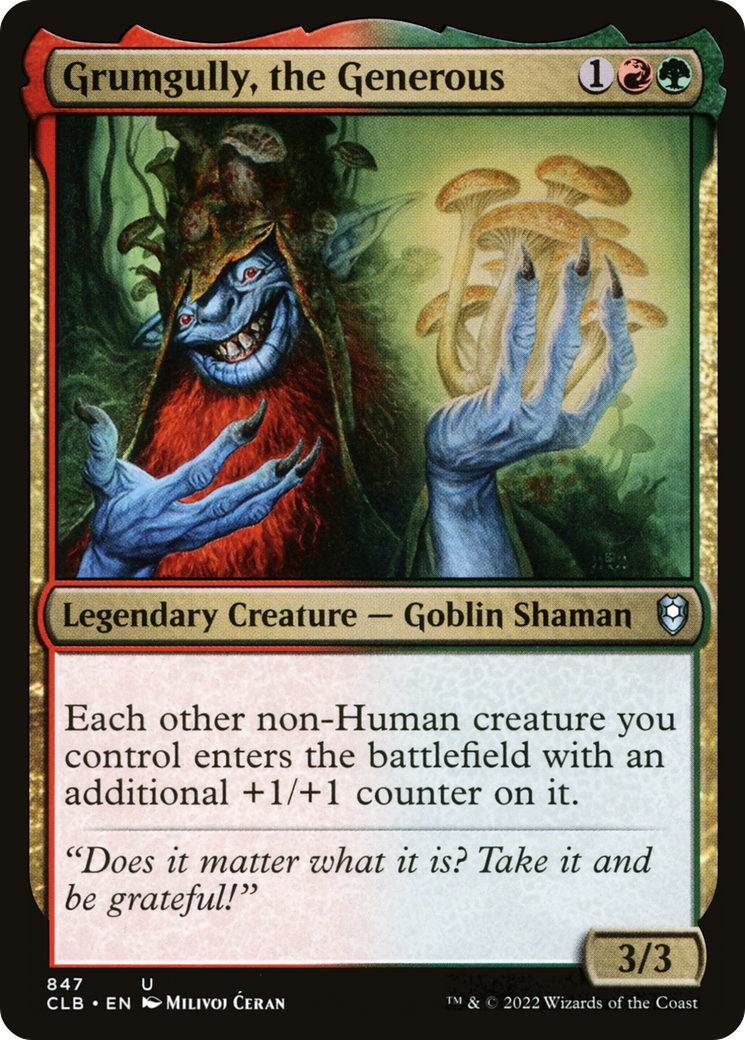 Image of Grumgully, the Generous (CLB-847) - Commander Legends: Battle for Baldur's Gate
