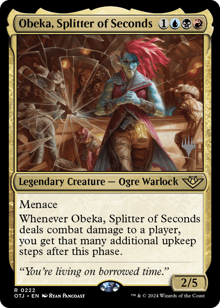 Image of Obeka, Splitter of Seconds (PPOTJ-222) - Outlaws of Thunder Junction Promos