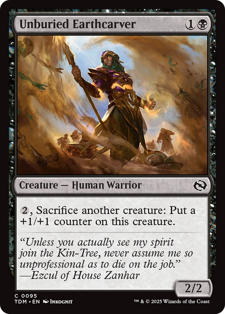 Image of Unburied Earthcarver (TDM-095) - Tarkir: Dragonstorm Foil