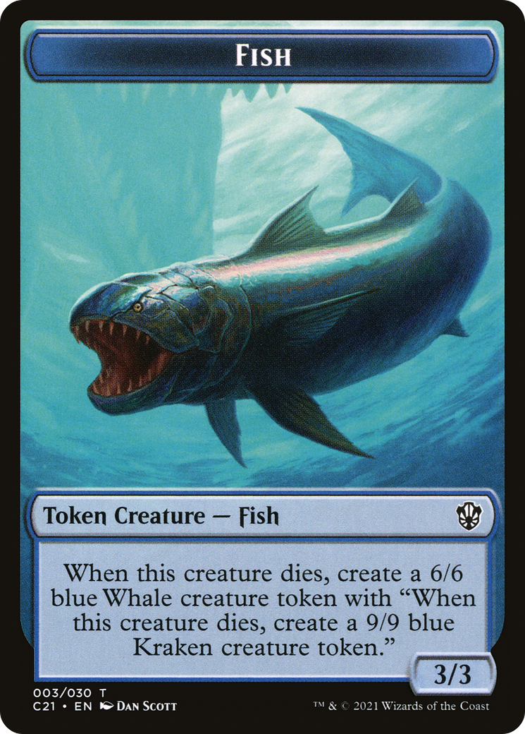 Image of Fish (TC21-003) - Commander 2021 Tokens
