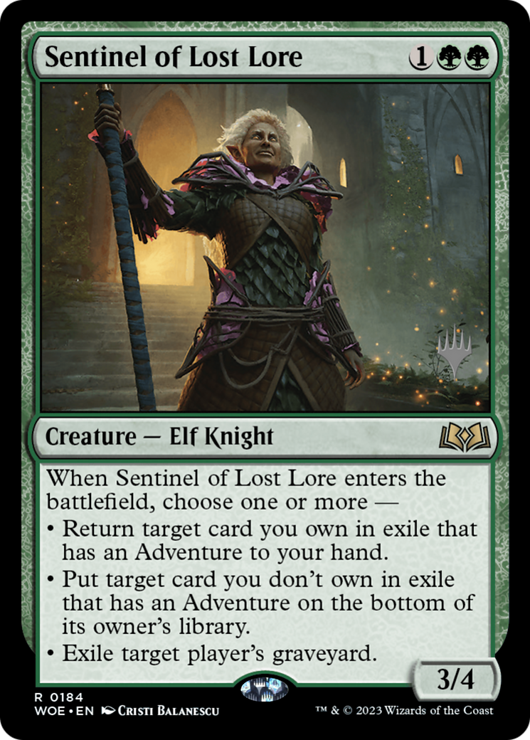 Image of Sentinel of Lost Lore (PPWOE-184) - Wilds of Eldraine Promos Foil