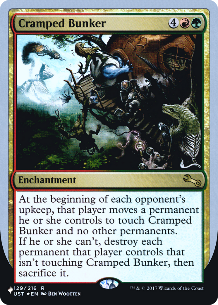 Image of Cramped Bunker (LIST-129/216) - The List (Unfinity Foil Edition) Foil